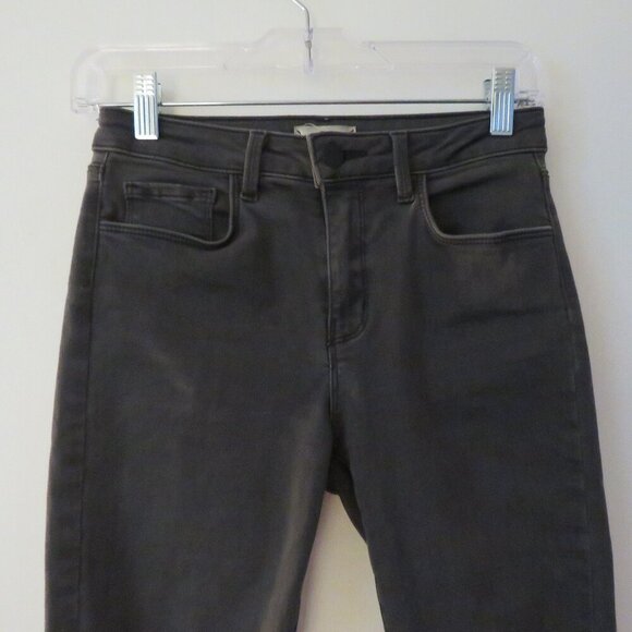 L'AGENCE High-Rise Margot Skinny Jeans in Zinc Destruct Distressed - Size 25 - Picture 3 of 16